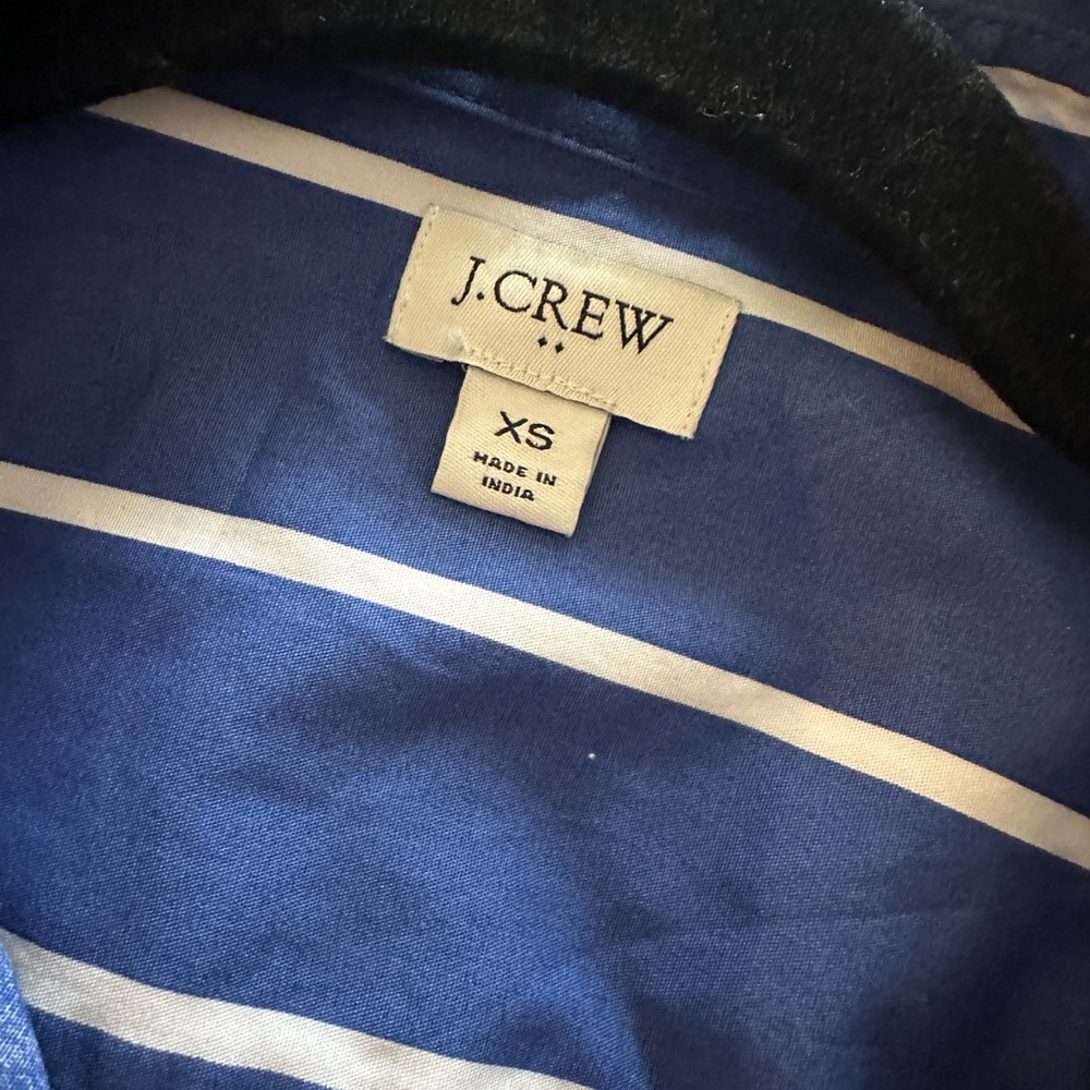 J. Crew Women's Blue Striped Blouse - Size XS - Picture 2 of 2